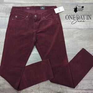 AG Adriano Goldschmied The Stilt Cigarette Leg Corduroy Pants Size 27 (4)